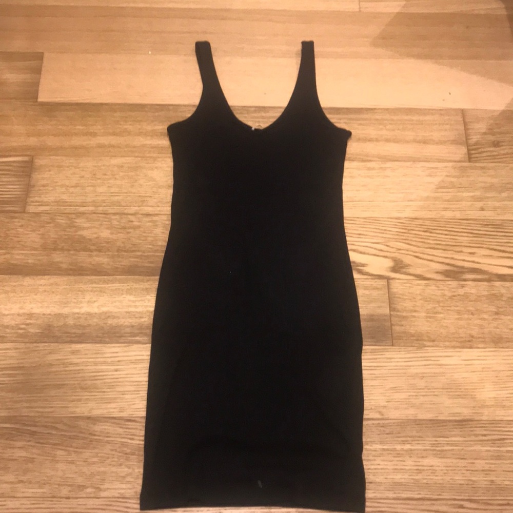 H&M Ribbed Black Dress